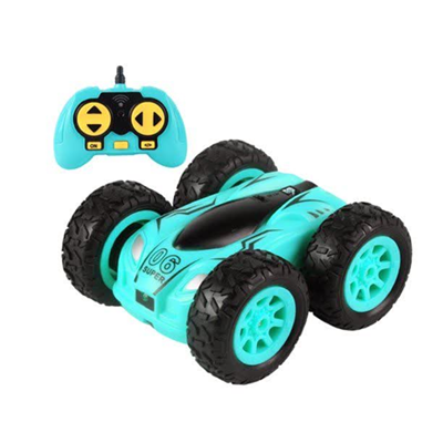 ماشین کنترلی چرخشی 360 درجه آبی Car 360 Degree Flip Remote Control Cars مقیاس 1:32_اسباب بازی